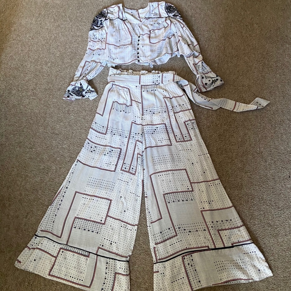 FREE PEOPLE 2pc Stairway To The Moon Set Outfit M - Picture 8 of 12